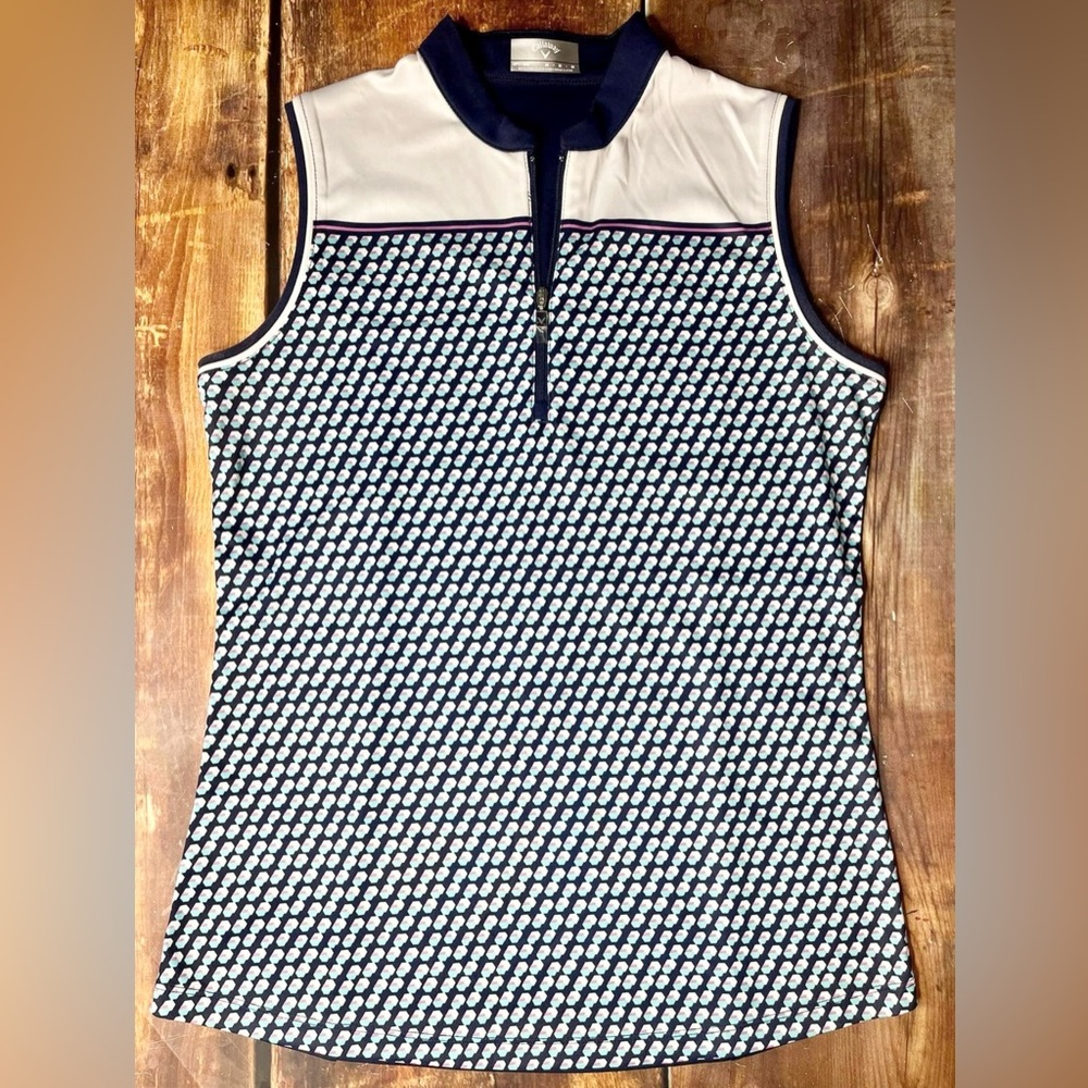 Women’s Callaway sleeveless 3/4 zip golf shirt. Medium - Picture 1 of 5